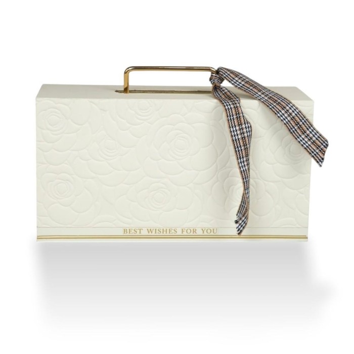 BORSA RETTANGOLARE GR ROSE C MANICO METALLO 29X15X10